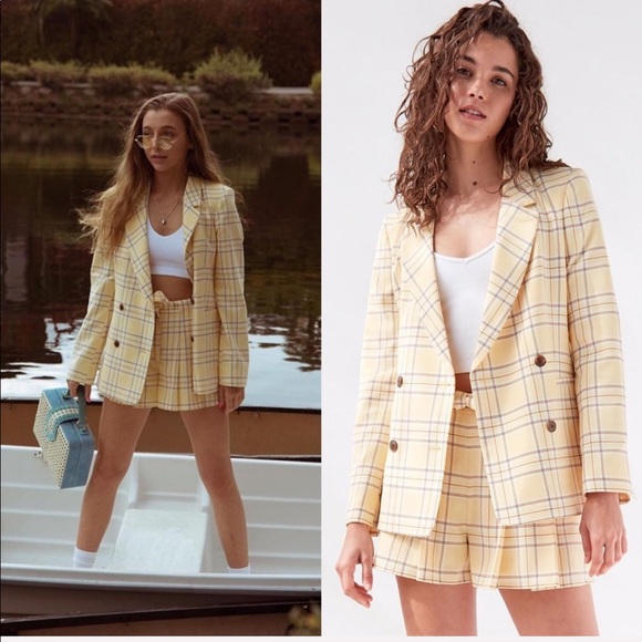 Aritzia Pants - ✨ CLUELESS SET ✨ Sunday Best yellow plaid shorts